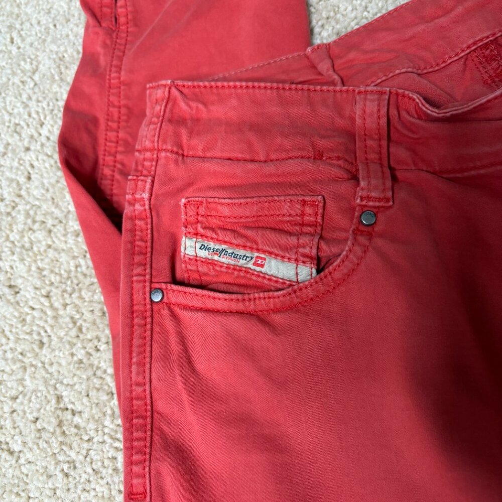 Low Rise Red Diesel Jeans - Picture 4 of 6
